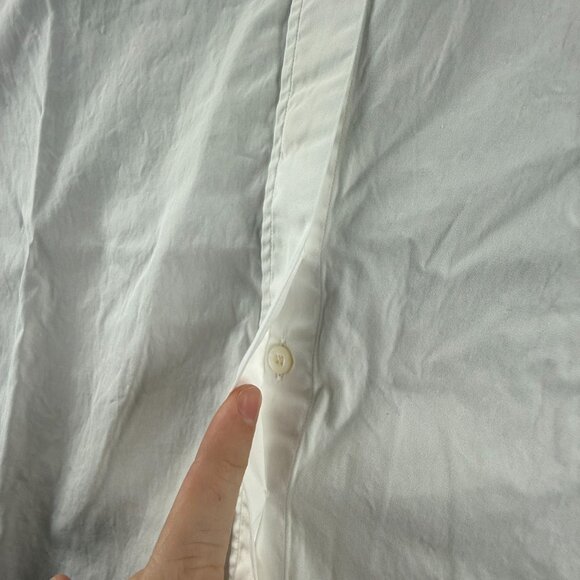 Gucci Italy Slim Fit White Button Up Shirt Size 16 Long Sleeve Hidden Buttons - Picture 15 of 16